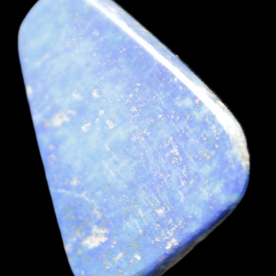 Lapis Lazuli rounded triangular pendant shape 30*2-5*40mm 14.6g in sunlight
