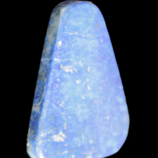 Lapis Lazuli rounded triangular pendant shape 30*2-5*40mm 14.6g in sunlight
