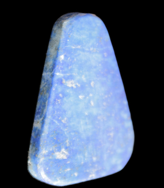 Lapis Lazuli rounded triangular pendant shape 30*2-5*40mm 14.6g in sunlight