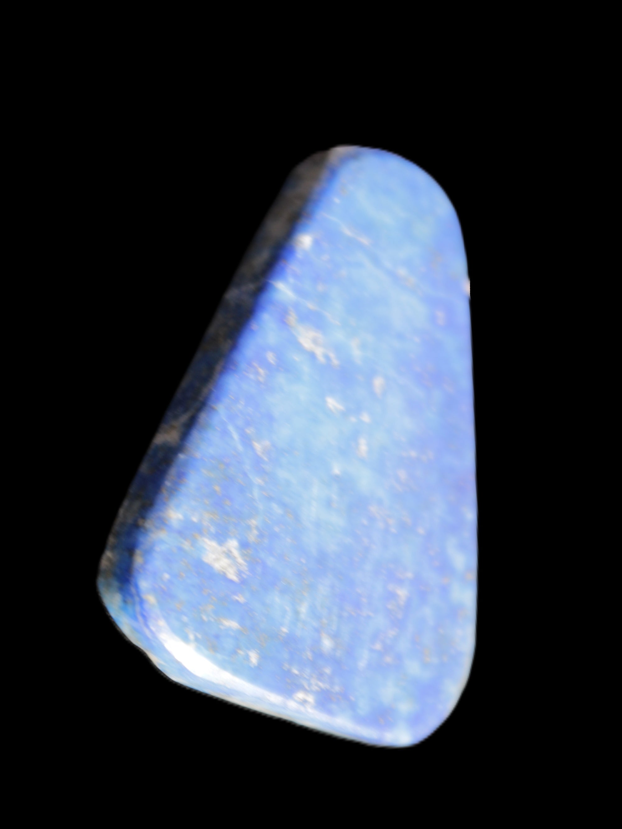 Lapis Lazuli rounded triangular pendant shape 30*2-5*40mm 14.6g in sunlight