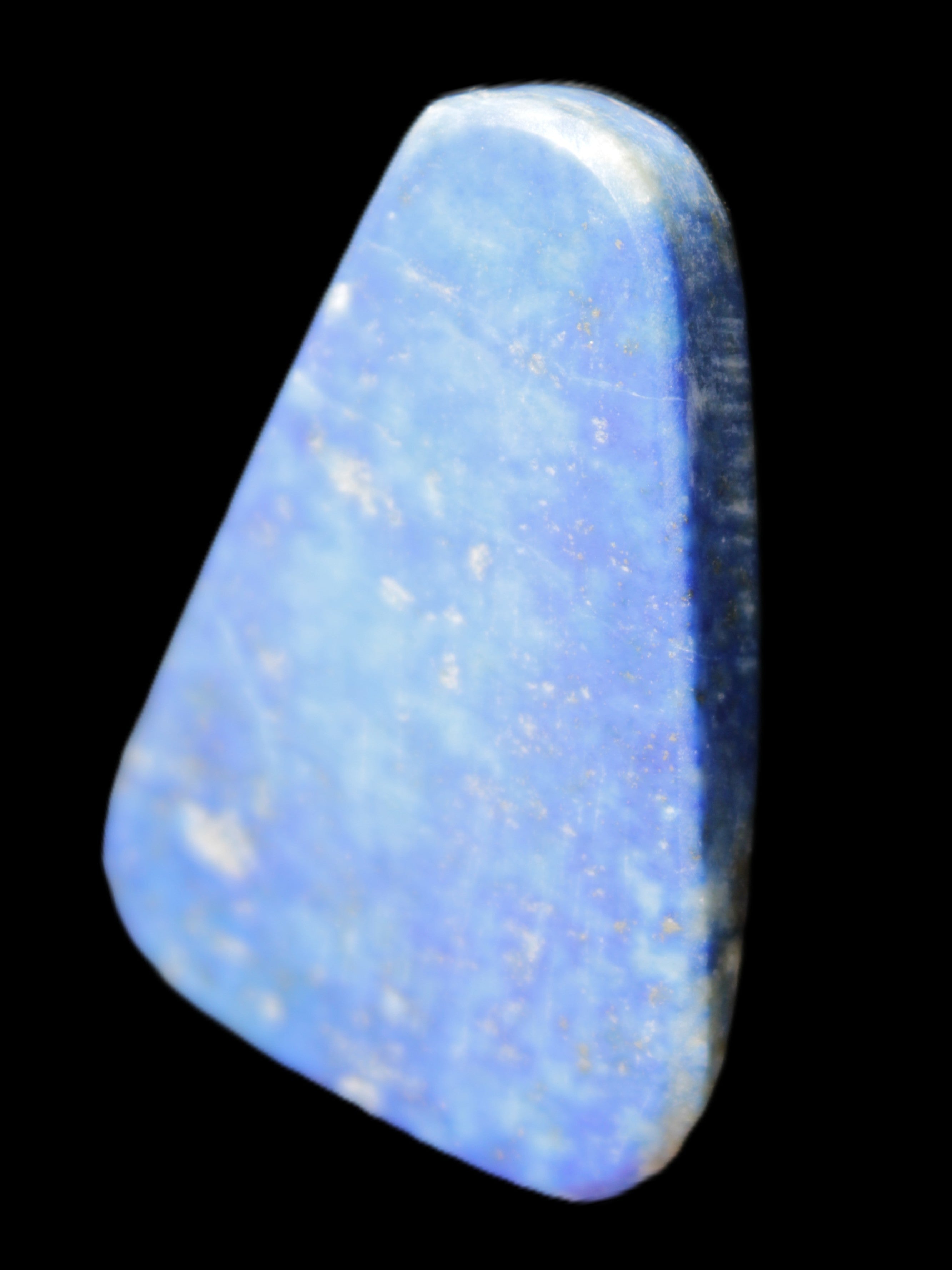 Lapis Lazuli rounded triangular pendant shape 30*2-5*40mm 14.6g in sunlight