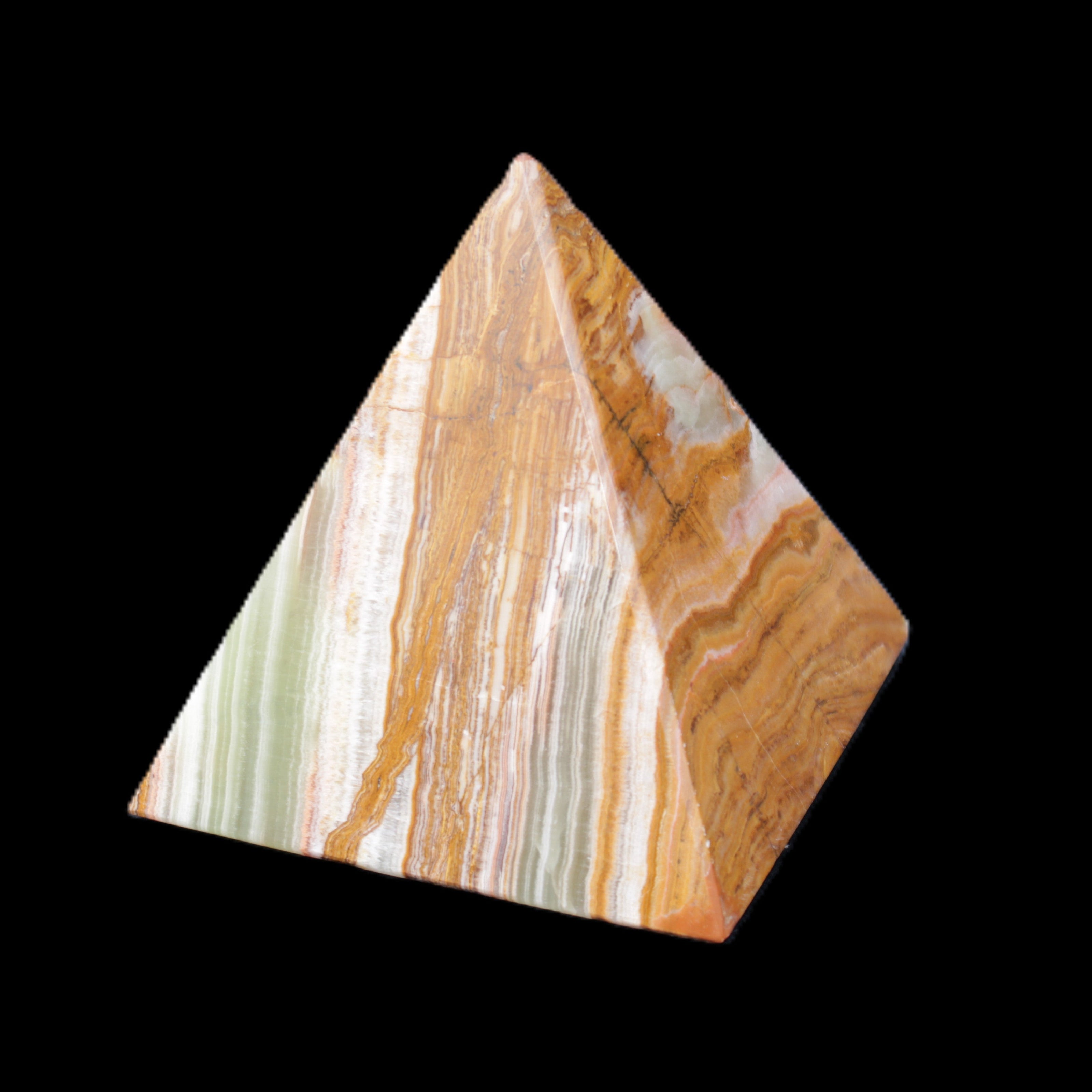 Afghan Jade pyramid 100*100*110mm 1000g in sunlight - Rocks and Things Store