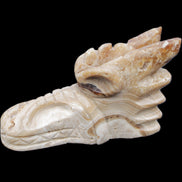 Chocolate Calcite dragon head 40*72*118mm 461g in sunlight - Rocks and Things Store