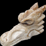 Chocolate Calcite dragon head 40*72*118mm 461g in sunlight - Rocks and Things Store