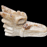 Chocolate Calcite dragon head 40*72*118mm 461g in sunlight - Rocks and Things Store