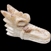 Chocolate Calcite dragon head 40*72*118mm 461g in sunlight - Rocks and Things Store