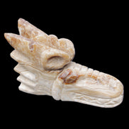 Chocolate Calcite dragon head 40*72*118mm 461g in sunlight - Rocks and Things Store