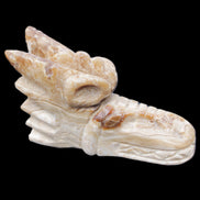 Chocolate Calcite dragon head 40*72*118mm 461g in sunlight - Rocks and Things Store