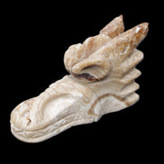 Chocolate Calcite dragon head 40*72*118mm 461g in sunlight - Rocks and Things Store