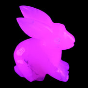 Mangano Calcite bunny 76*36*100mm 396g in UV light - Rocks and Things Store