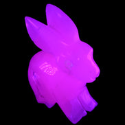 Mangano Calcite bunny 76*36*100mm 396g in UV light - Rocks and Things Store