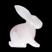 Mangano Calcite bunny 76*36*100mm 396g in sunlight - Rocks and Things Store