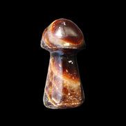 Chocolate Calcite Mushroom 32-35mm 14-18g in sunlight - Rocks and Things Store