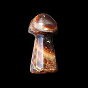 Chocolate Calcite Mushroom 32-35mm 14-18g in sunlight - Rocks and Things Store