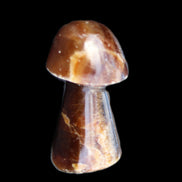 Chocolate Calcite mushroom 32-35mm 11-15g in sunlight - Rocks and Things Store