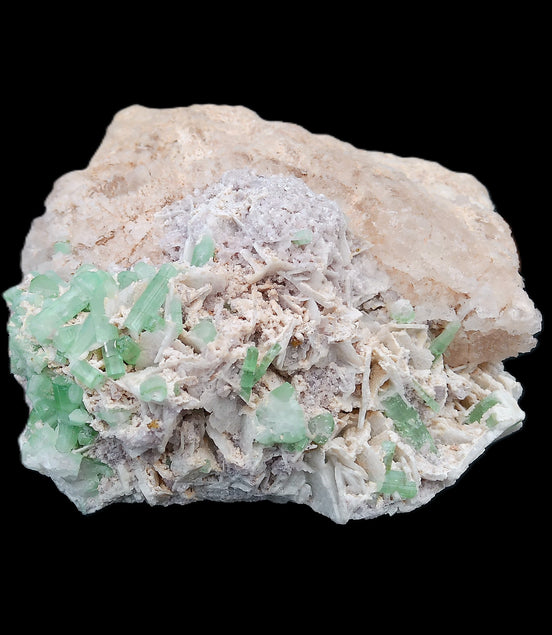 Magnificent Green Tourmaline, Kunzite, Lepidolite plus more specimen 140m 2035g in sunlight - Rocks and Things Store