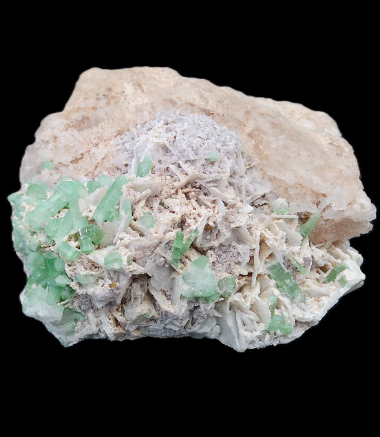 Magnificent Green Tourmaline, Kunzite, Lepidolite plus more specimen 140m 2035g in sunlight - Rocks and Things Store