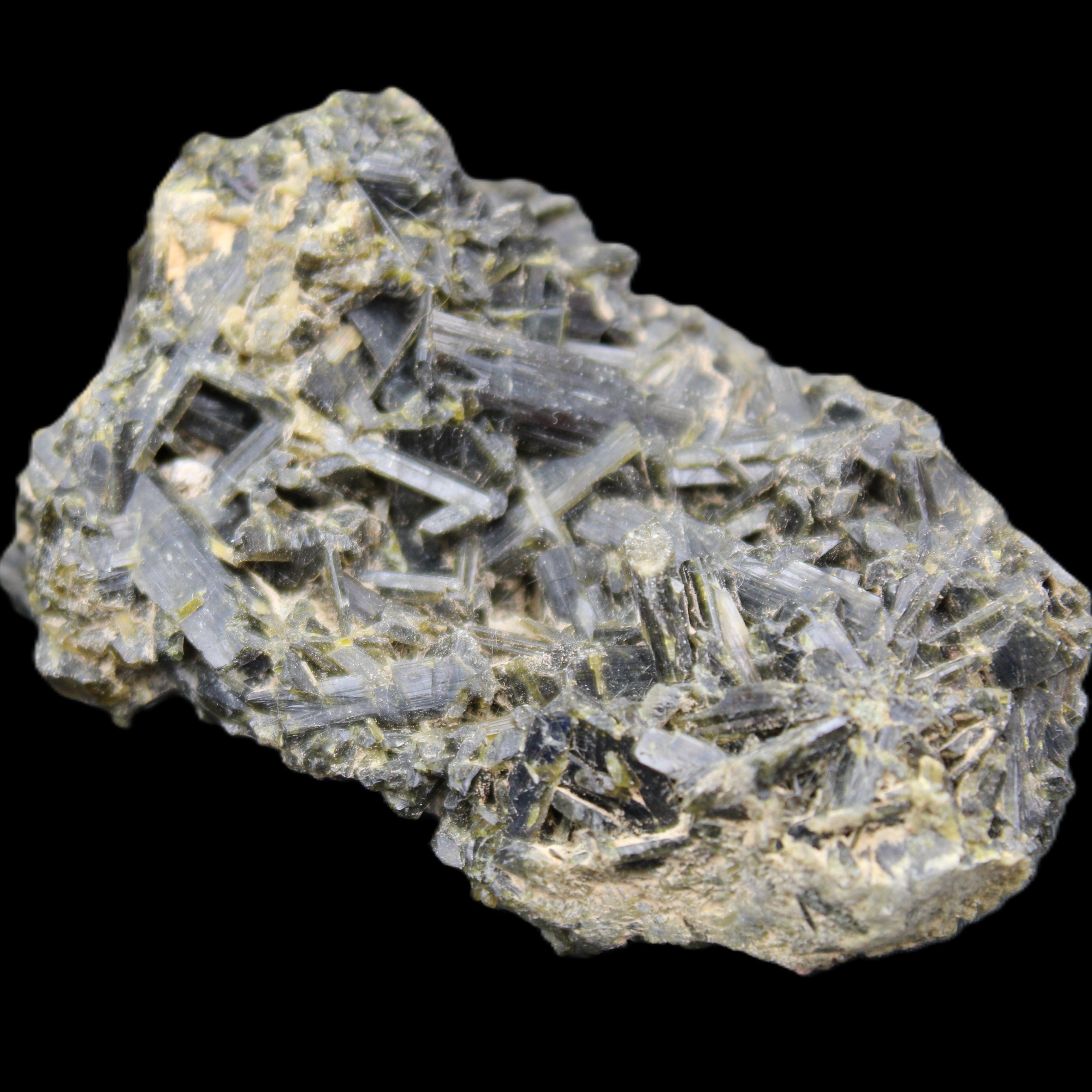 Epidote cluster specimen 80*50*42mm 181g in sunlight - Rocks and Things Store