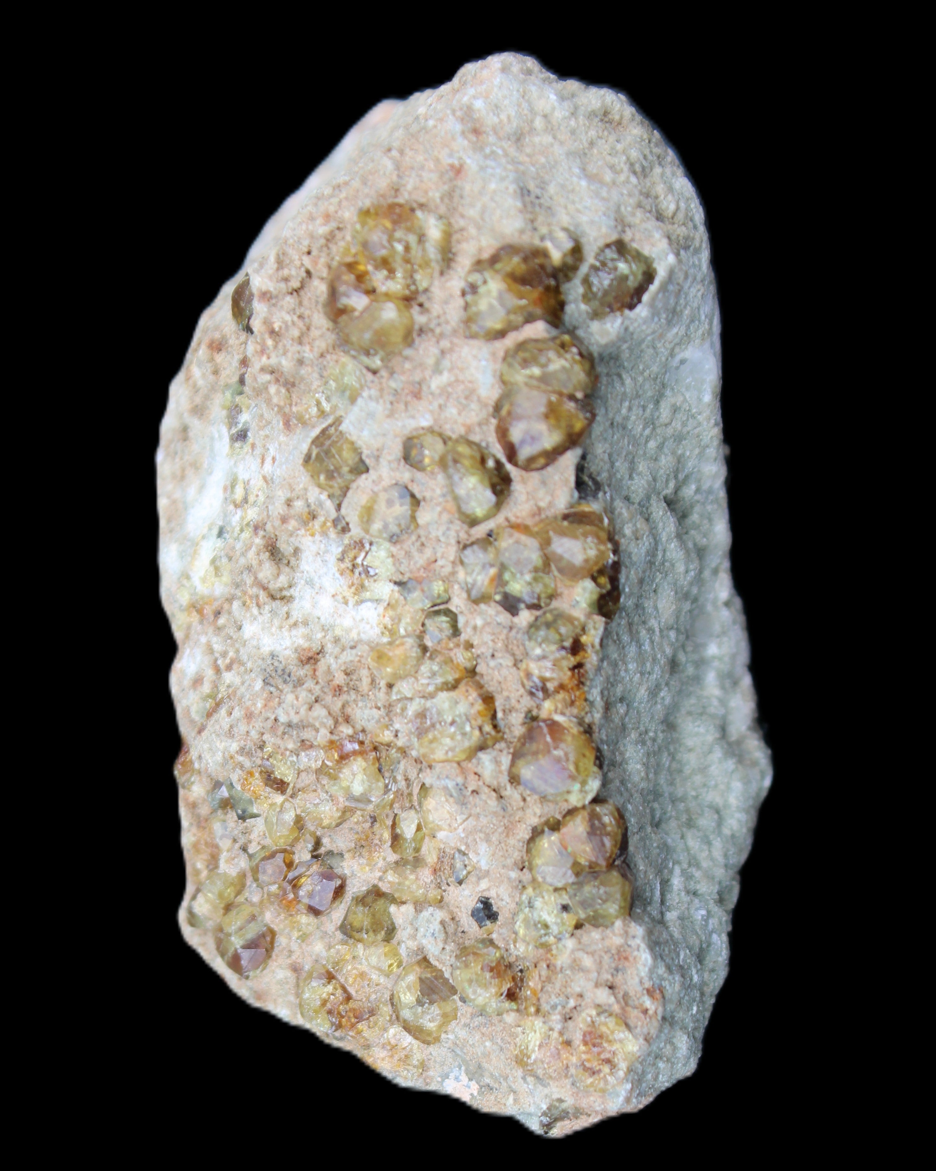 Peridot on matrix 37*34*27mm 48g in sunlight - Rocks and Things Store