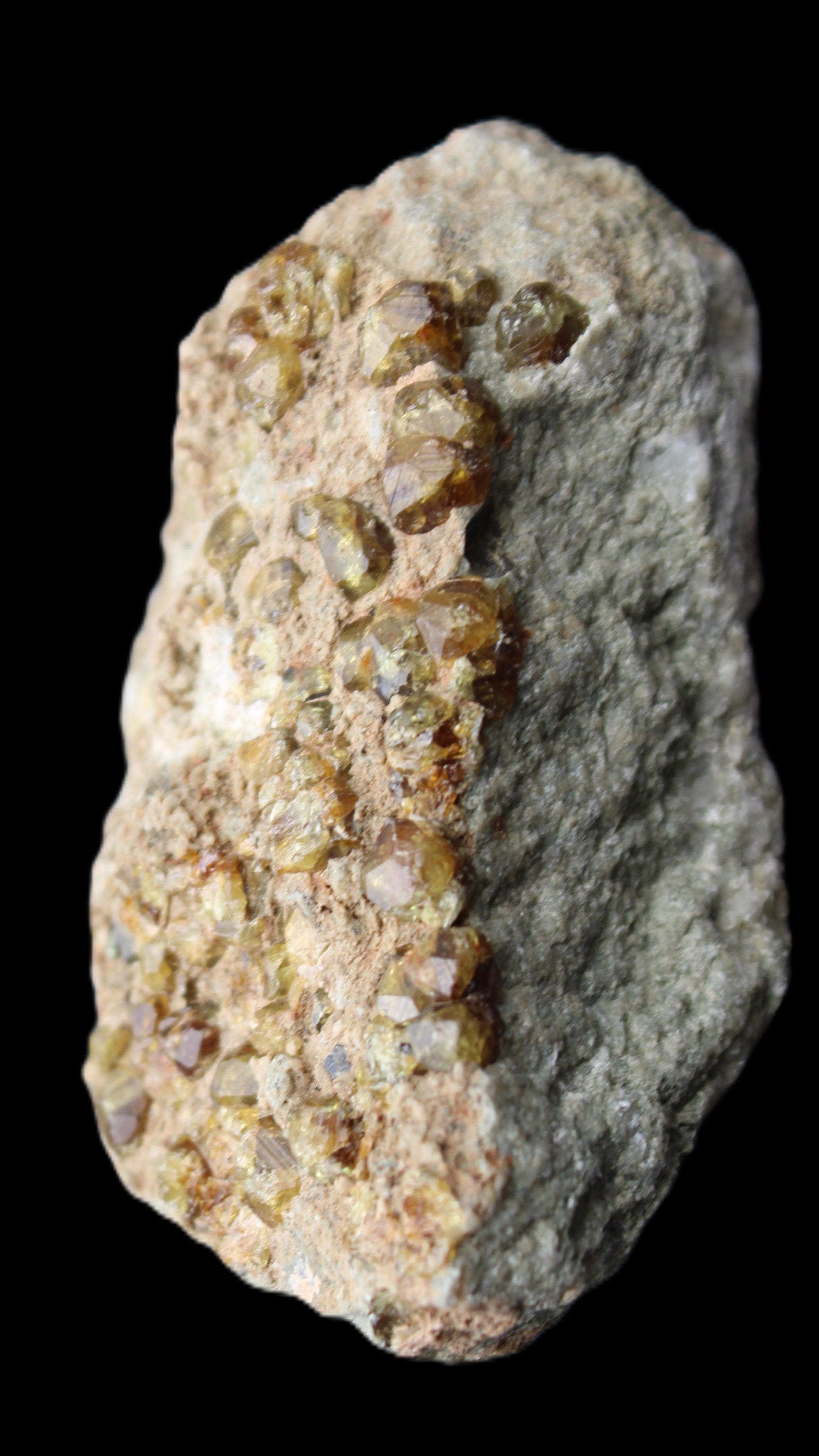 Peridot on matrix 37*34*27mm 48g in sunlight - Rocks and Things Store