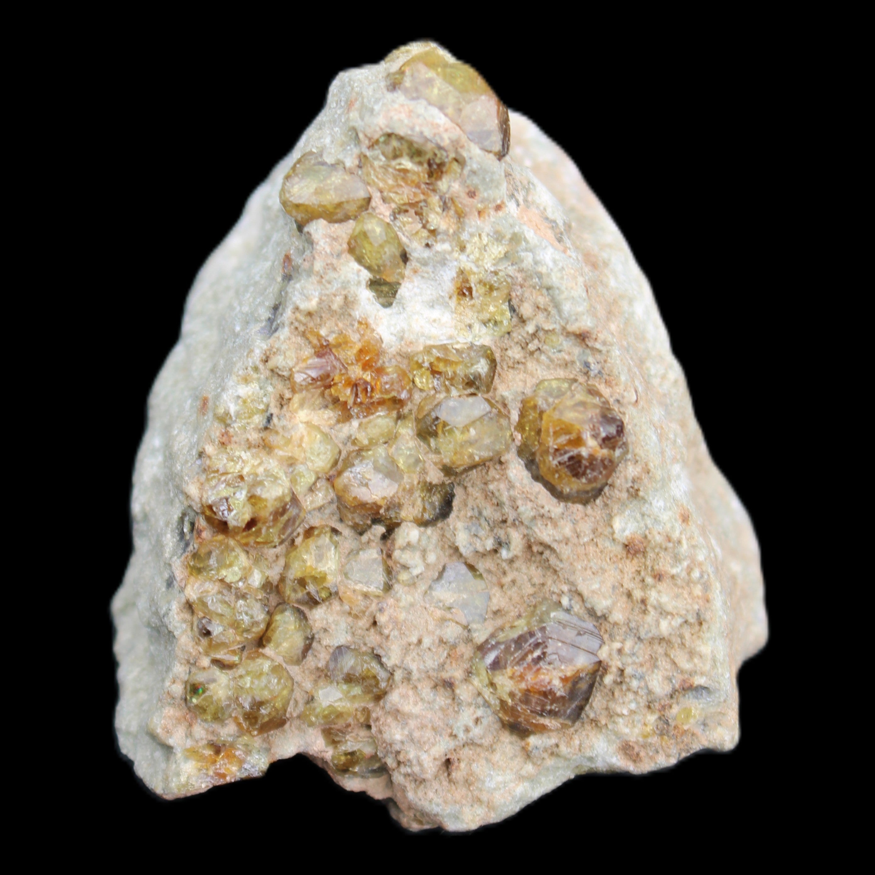 Peridot on matrix 51*33*23mm 77g in sunlight - Rocks and Things Store
