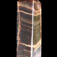 Chocolate Calcite obelisk 120*40*30mm 359g in sunlight - Rocks and Things Store