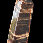 Chocolate Calcite obelisk 120*40*30mm 359g in sunlight - Rocks and Things Store