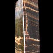 Chocolate Calcite obelisk 120*40*30mm 359g in sunlight - Rocks and Things Store