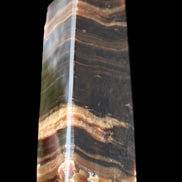 Chocolate Calcite obelisk 120*40*30mm 359g in sunlight - Rocks and Things Store