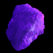 Stepped Clear, Blue and Purple Fluorite cluster 185*135*79mm 1349g in UV light - Rocks and Things Store