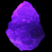 Stepped Clear, Blue and Purple Fluorite cluster 185*135*79mm 1349g in UV light - Rocks and Things Store