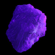 Stepped Clear, Blue and Purple Fluorite cluster 185*135*79mm 1349g in UV light - Rocks and Things Store