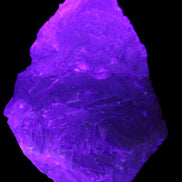 Stepped Clear, Blue and Purple Fluorite cluster 185*135*79mm 1349g in UV light - Rocks and Things Store