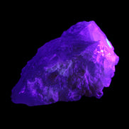 Stepped Clear, Blue and Purple Fluorite cluster 185*135*79mm 1349g in UV light - Rocks and Things Store