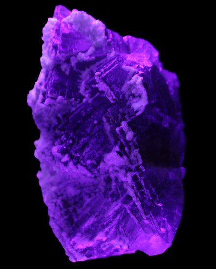 Fluorite snow steppes 137*55*65mm 1080g in UV light - Rocks and Things Store