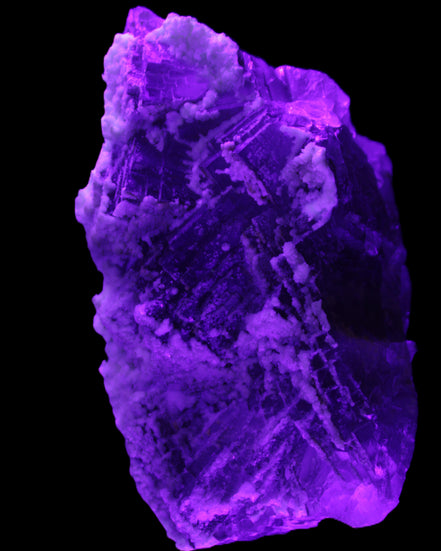 Fluorite snow steppes 137*55*65mm 1080g in UV light - Rocks and Things Store