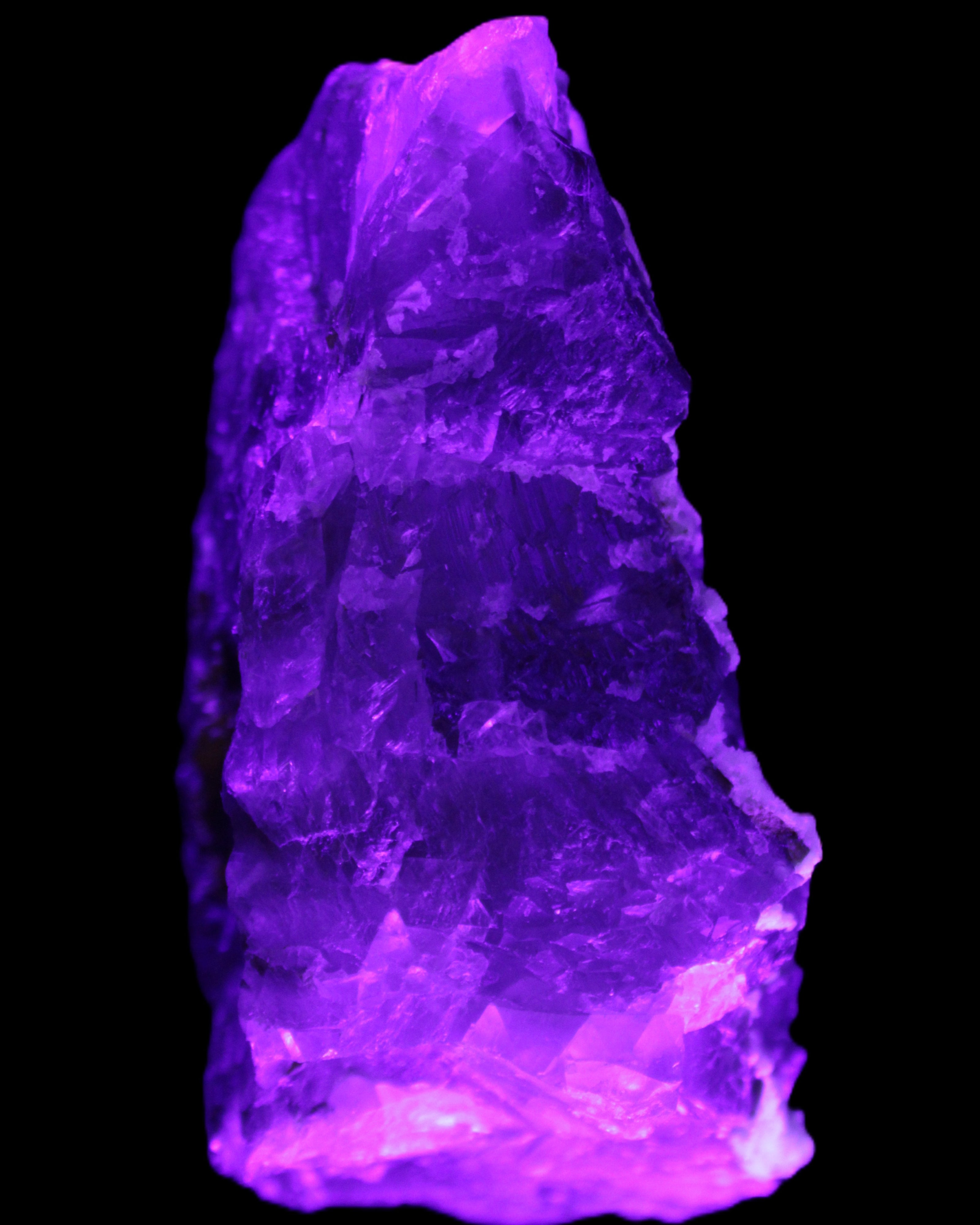 Fluorite snow steppes 137*55*65mm 1080g in UV light - Rocks and Things Store
