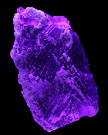 Fluorite snow steppes 137*55*65mm 1080g in UV light - Rocks and Things Store