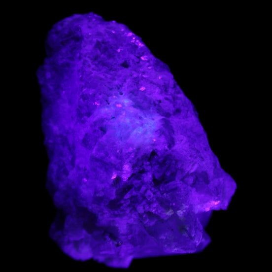 Green and Pink Tourmaline in Lepidolite, Feldspar and Quartz matrix 150*131*60mm 1204g in UV light - Rocks and Things Store