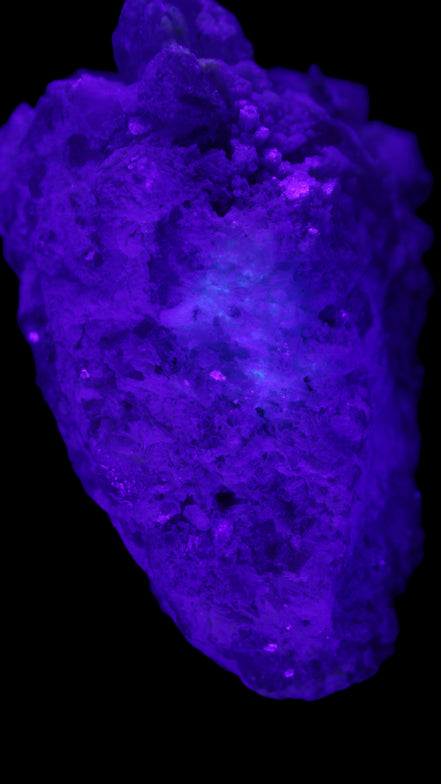 Green and Pink Tourmaline in Lepidolite, Feldspar and Quartz matrix 150*131*60mm 1204g in UV light - Rocks and Things Store