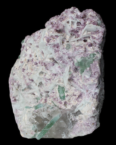 Green and Pink Tourmaline in Lepidolite, Feldspar and Quartz matrix 150*131*60mm 1204g in sunlight - Rocks and Things Store