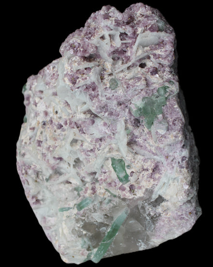 Green and Pink Tourmaline in Lepidolite, Feldspar and Quartz matrix 150*131*60mm 1204g in sunlight - Rocks and Things Store
