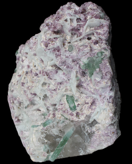 Green and Pink Tourmaline in Lepidolite, Feldspar and Quartz matrix 150*131*60mm 1204g in sunlight - Rocks and Things Store