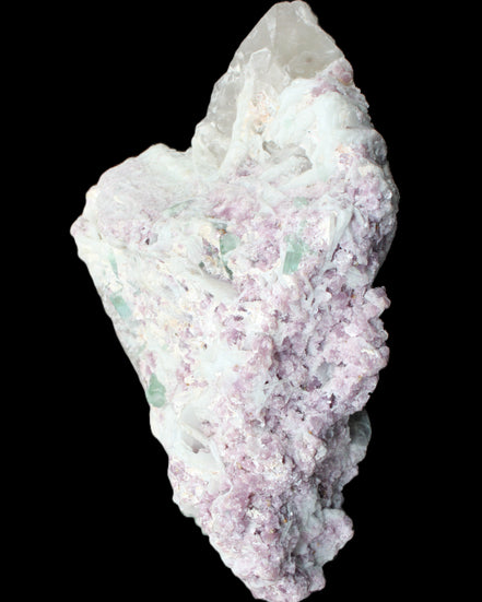 Green and Pink Tourmaline in Lepidolite, Feldspar and Quartz matrix 150*131*60mm 1204g in sunlight - Rocks and Things Store