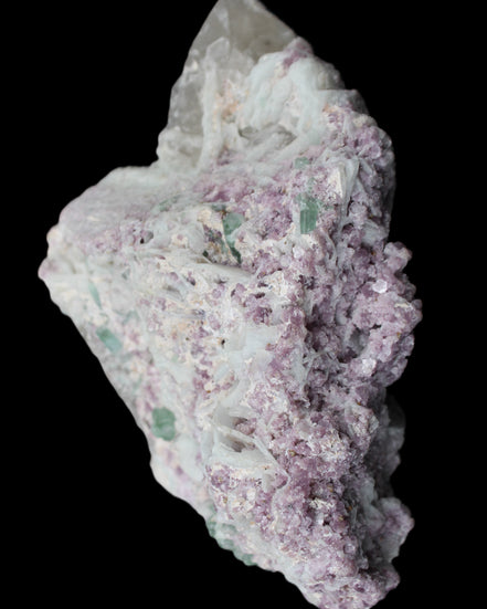 Green and Pink Tourmaline in Lepidolite, Feldspar and Quartz matrix 150*131*60mm 1204g in sunlight - Rocks and Things Store
