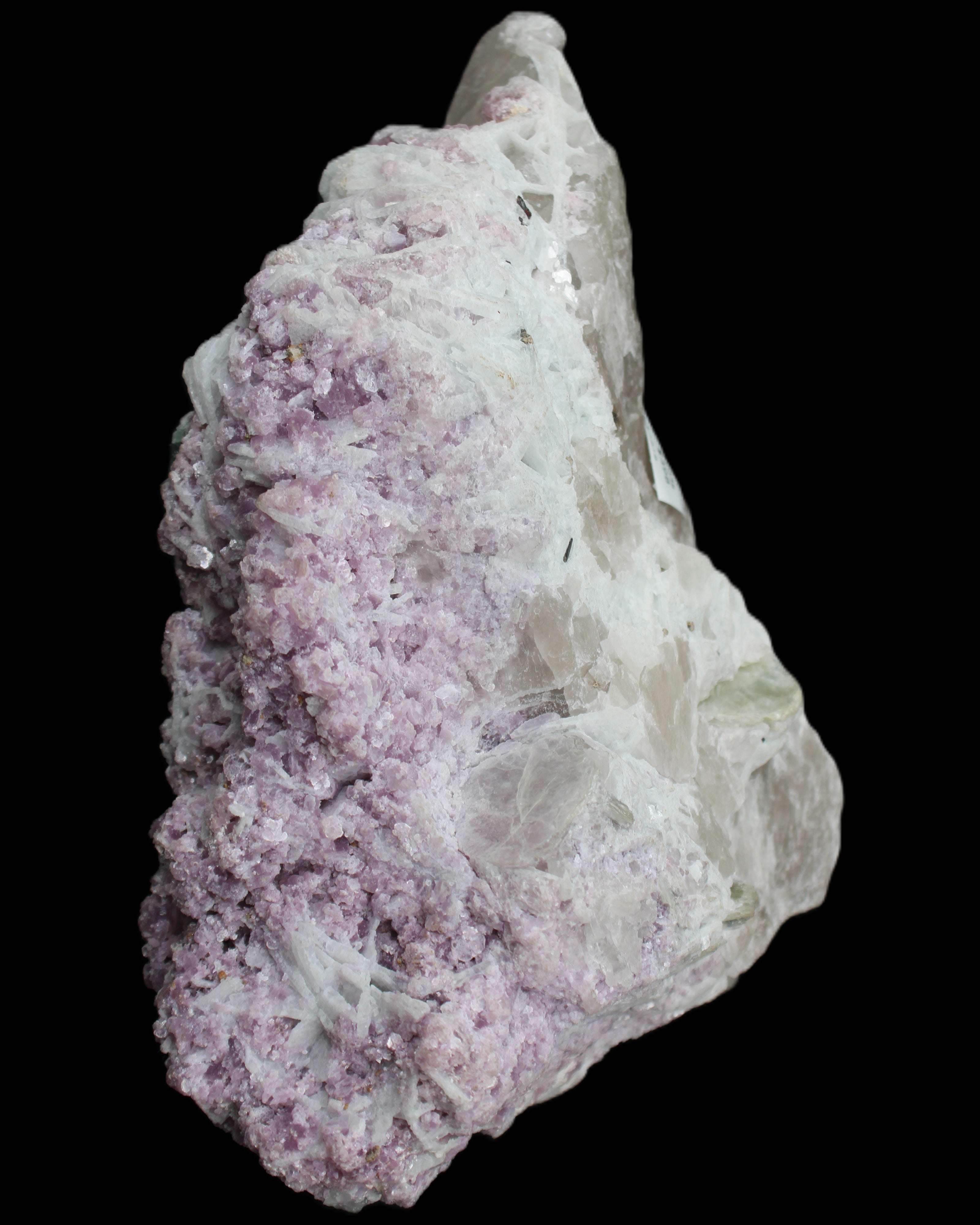 Green and Pink Tourmaline in Lepidolite, Feldspar and Quartz matrix 150*131*60mm 1204g in sunlight - Rocks and Things Store