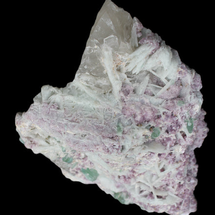 Green and Pink Tourmaline in Lepidolite, Feldspar and Quartz matrix 150*131*60mm 1204g in sunlight - Rocks and Things Store