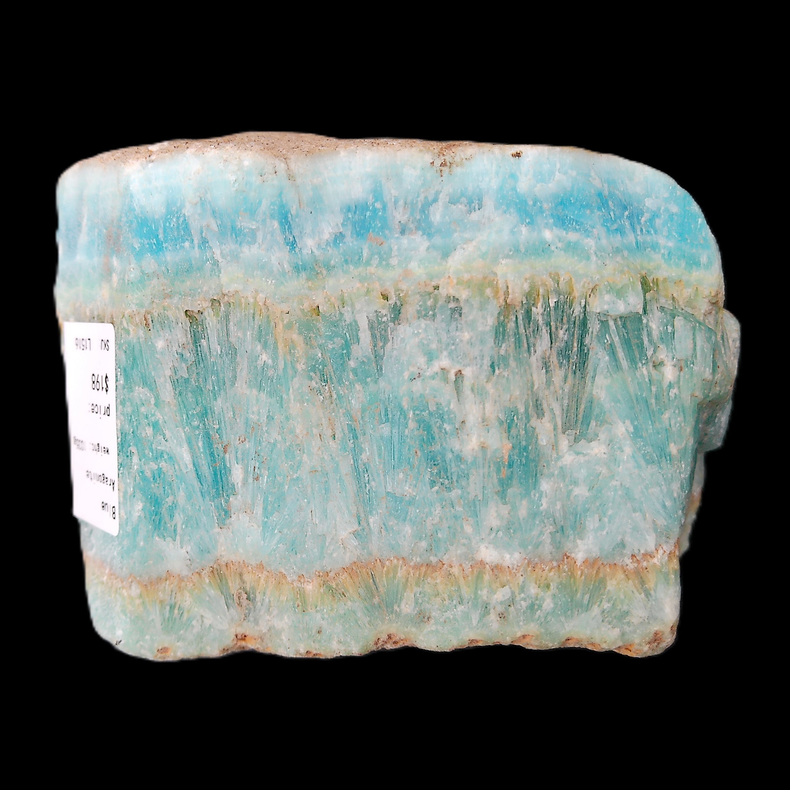 Awesome Blue Aragonite 100*83*71mm 1035g in sunlight - Rocks and Things Store