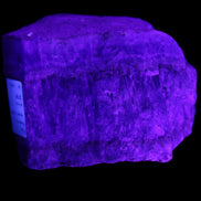 Blue Aragonite stalactite specimen 108*69*84mm 824g in UV light - Rocks and Things Store