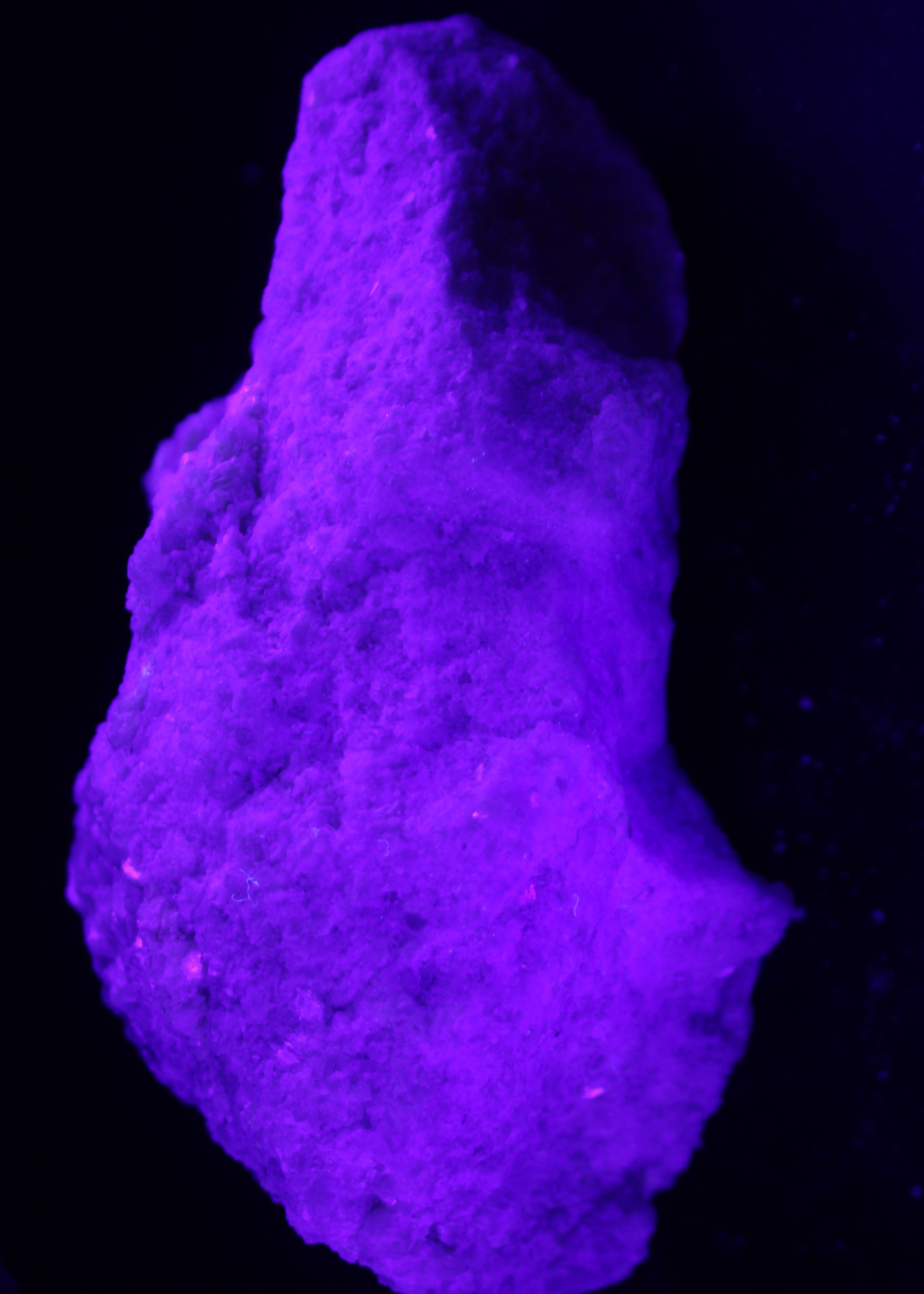 Green and Pink Tourmaline, Feldspar, Lepidolite and Clear Quartz 120*65*65mm 509g in UV light - Rocks and Things Store